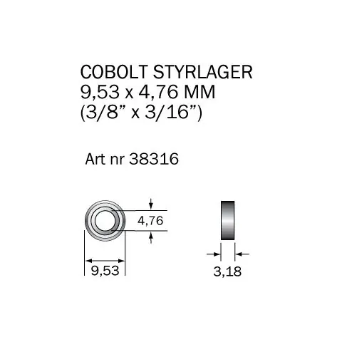 Cobolt 38316 Kullager Begränsad tid